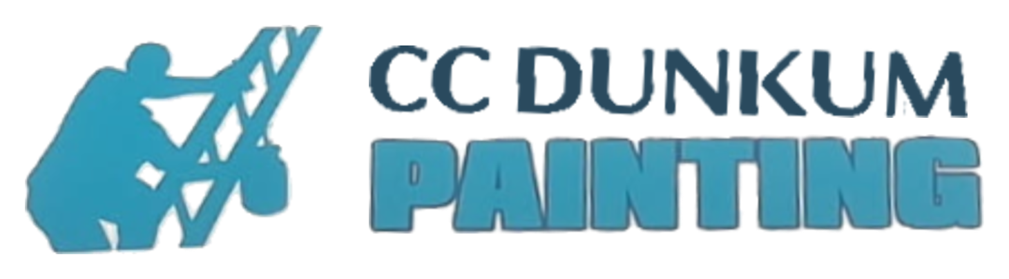 CC Dunkum Painting logo with silhouette of painter on ladder
